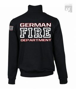 Sweatjacke GFD Farbkombi. rot/weiß